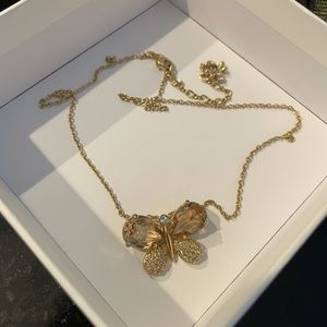 Swarovski Butterfly Crystal Gold Tone Pendant